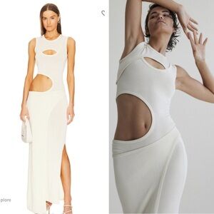 Aya Muse Marmo Maxi Dress in Buttercream